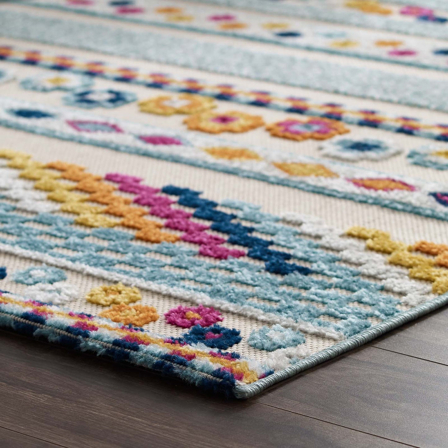 Reflect Cadhla Vintage Abstract Geometric Lattice 5x8 Indoor and Outdoor Area Rug by Modway