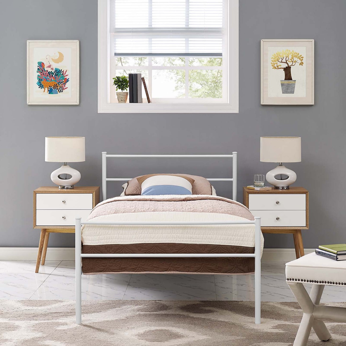 Alina Platform Twin Bed Frame by Modway
