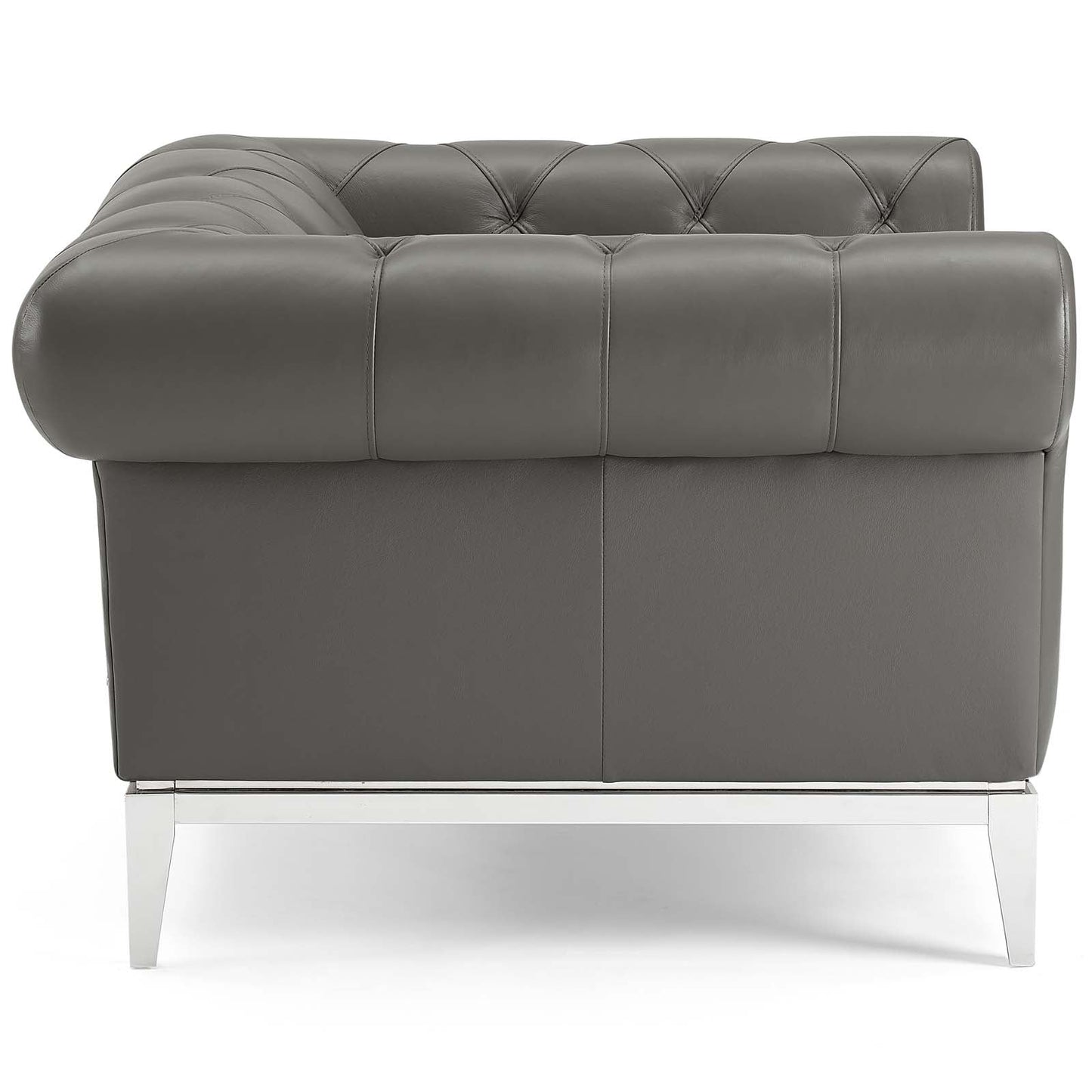 Idyll Tufted Button Upholstered Leather Chesterfield Armchair by Modway