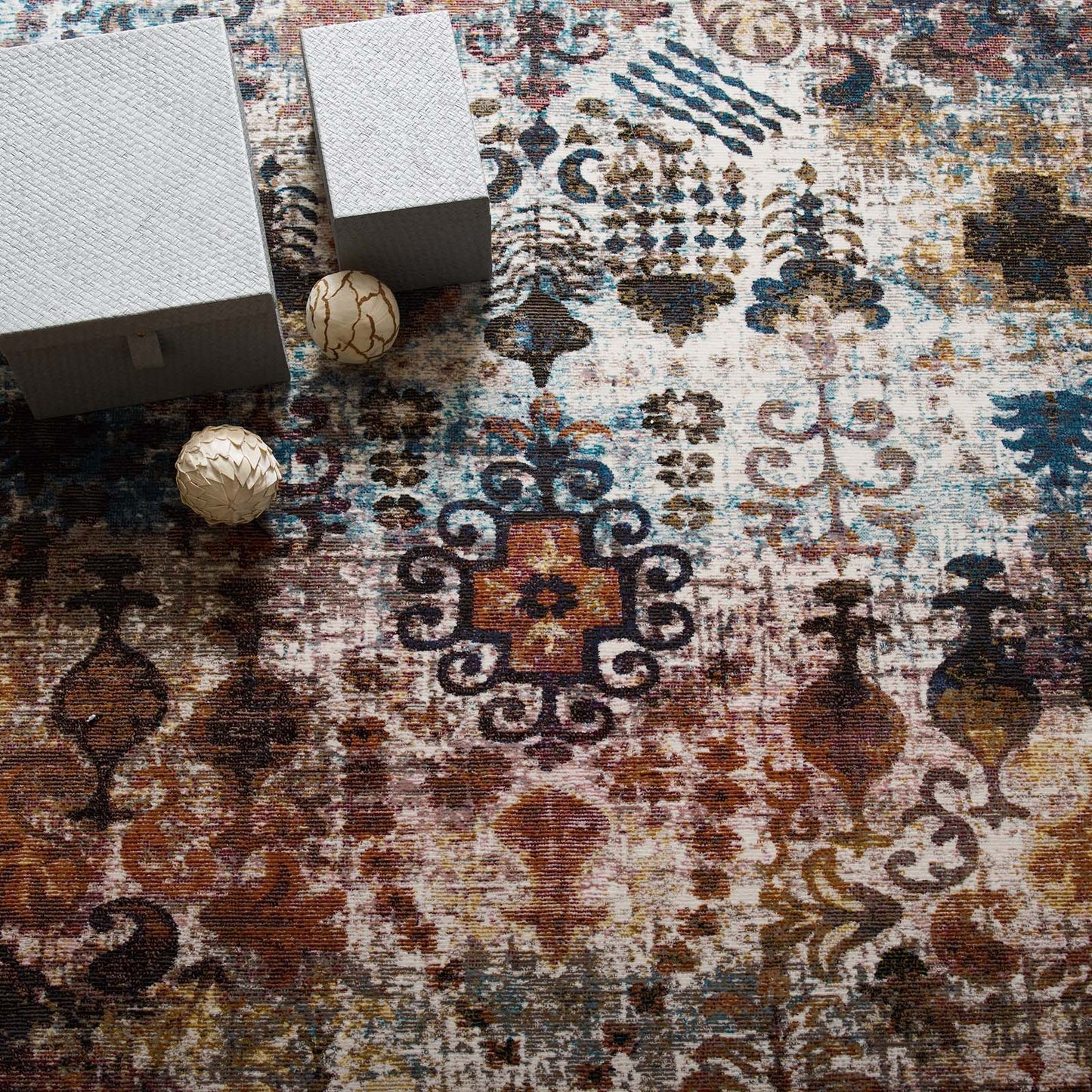 Success Tahira Transitional Distressed Vintage Floral Moroccan Trellis 5x8 Area Rug by Modway