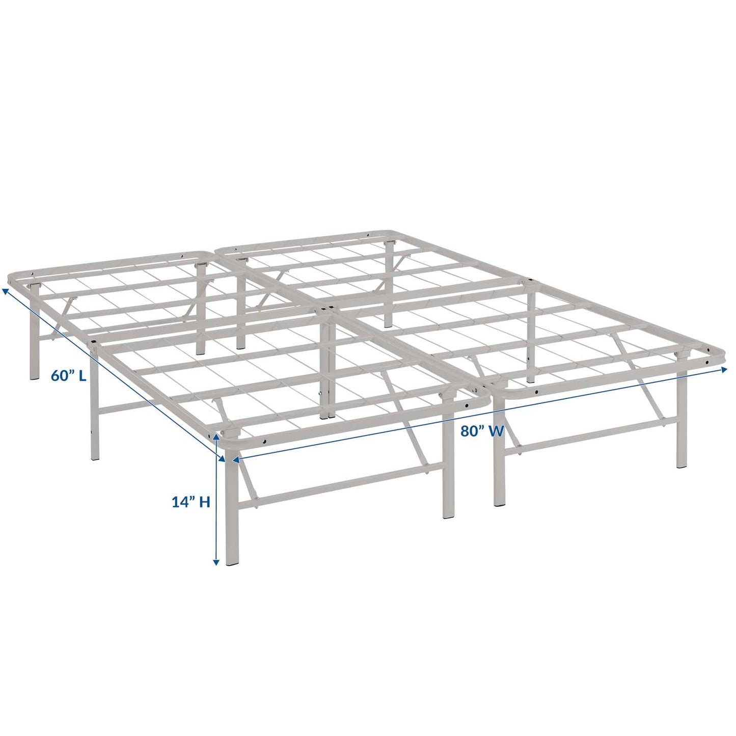 Horizon Stainless Steel Queen Bed Frame by Modway