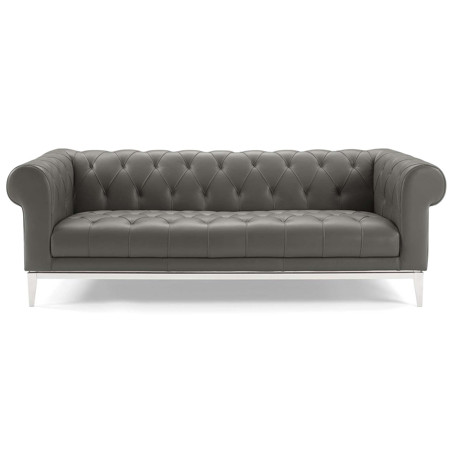 Idyll Tufted Button Upholstered Leather Chesterfield Sofa by Modway