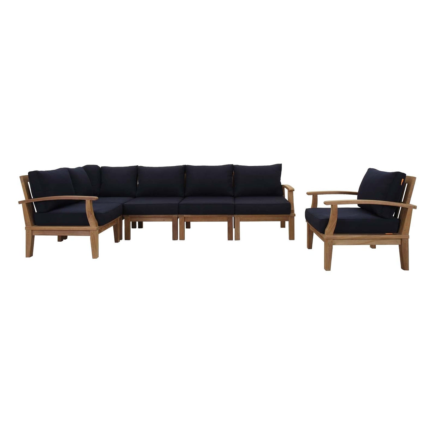 Marina 6 Piece Outdoor Patio Teak Set by Modway