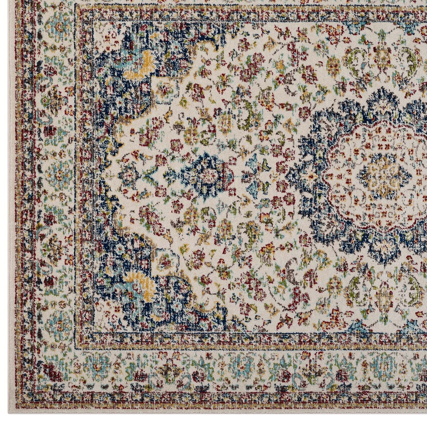 Meryam Distressed Vintage Medallion 5x8 Area Rug by Modway