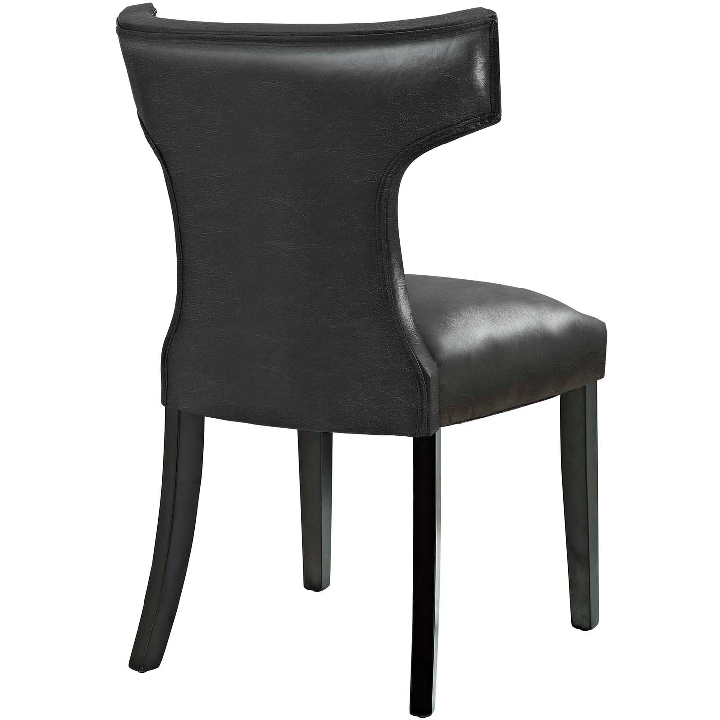 Curve Vinyl Dining Chair Set of 2 by Modway