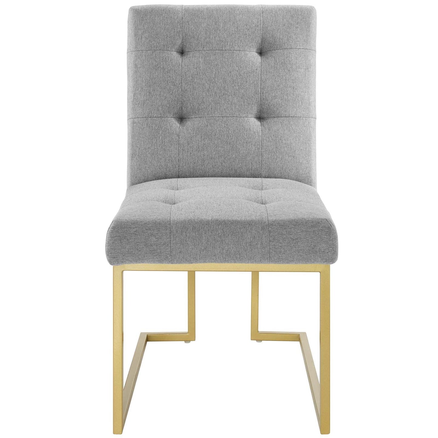 Privy Gold Stainless Steel Upholstered Fabric Dining Accent Chair by Modway
