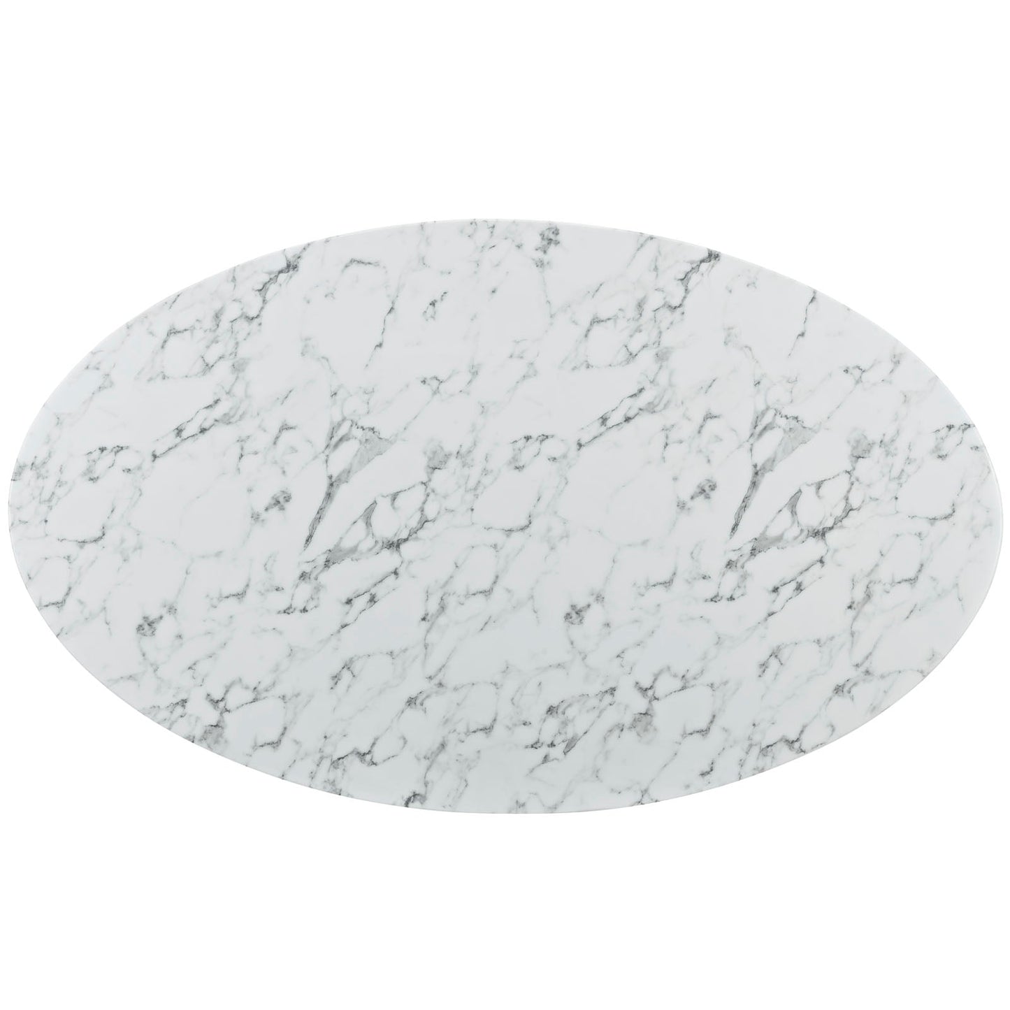 Lippa 78" Oval Faux Marble Dining Table by Modway
