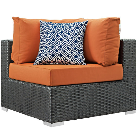 Sojourn 7 Piece Outdoor Patio Sunbrella¨ Sectional Set by Modway