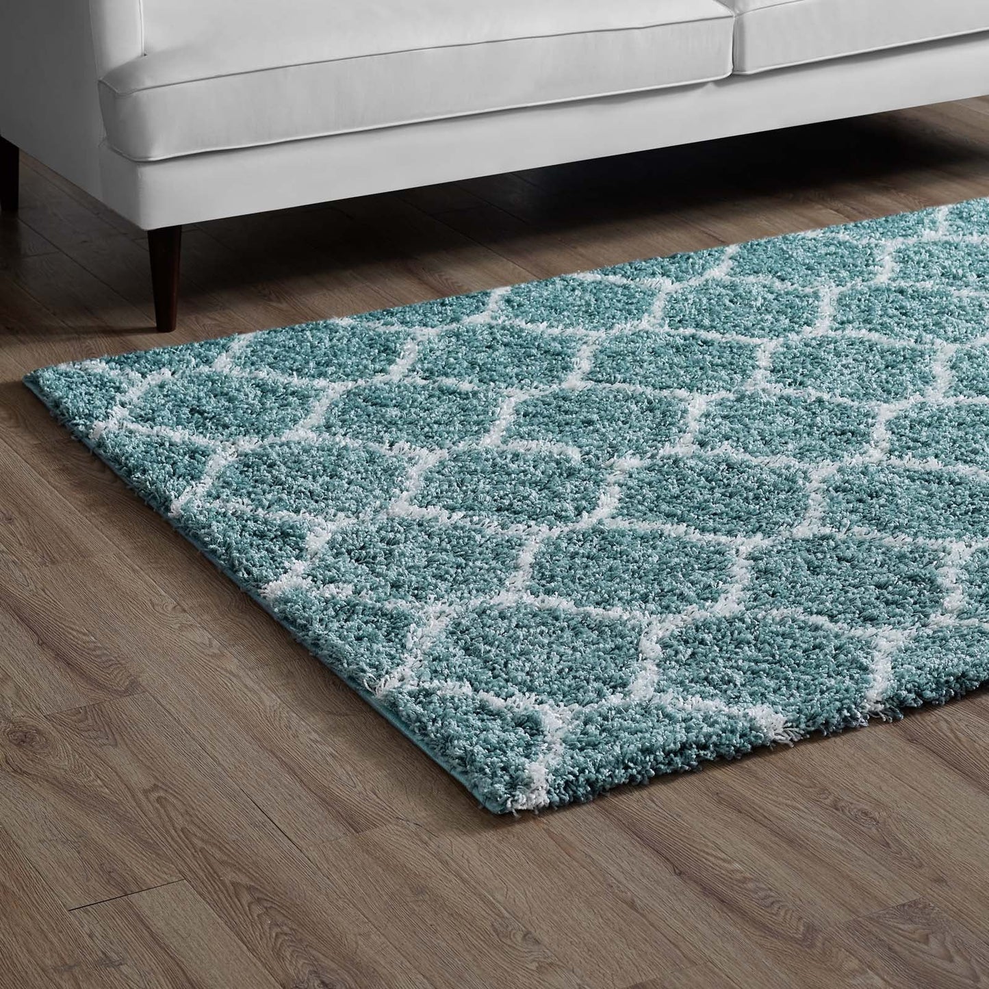 Solvea Moroccan Trellis 8x10 Shag Area Rug by Modway