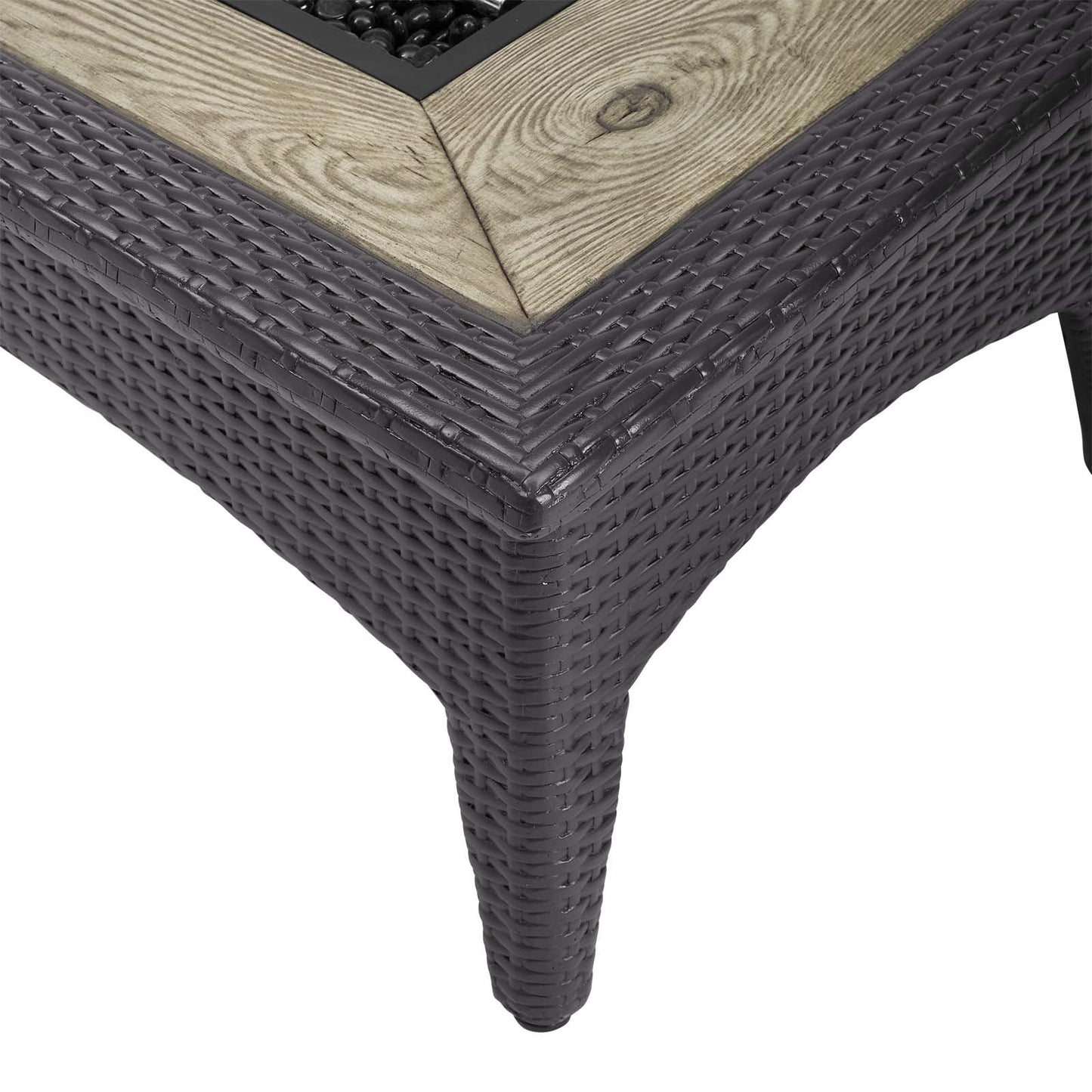 Splendor 43.5" Rectangle Outdoor Patio Fire Pit Table by Modway