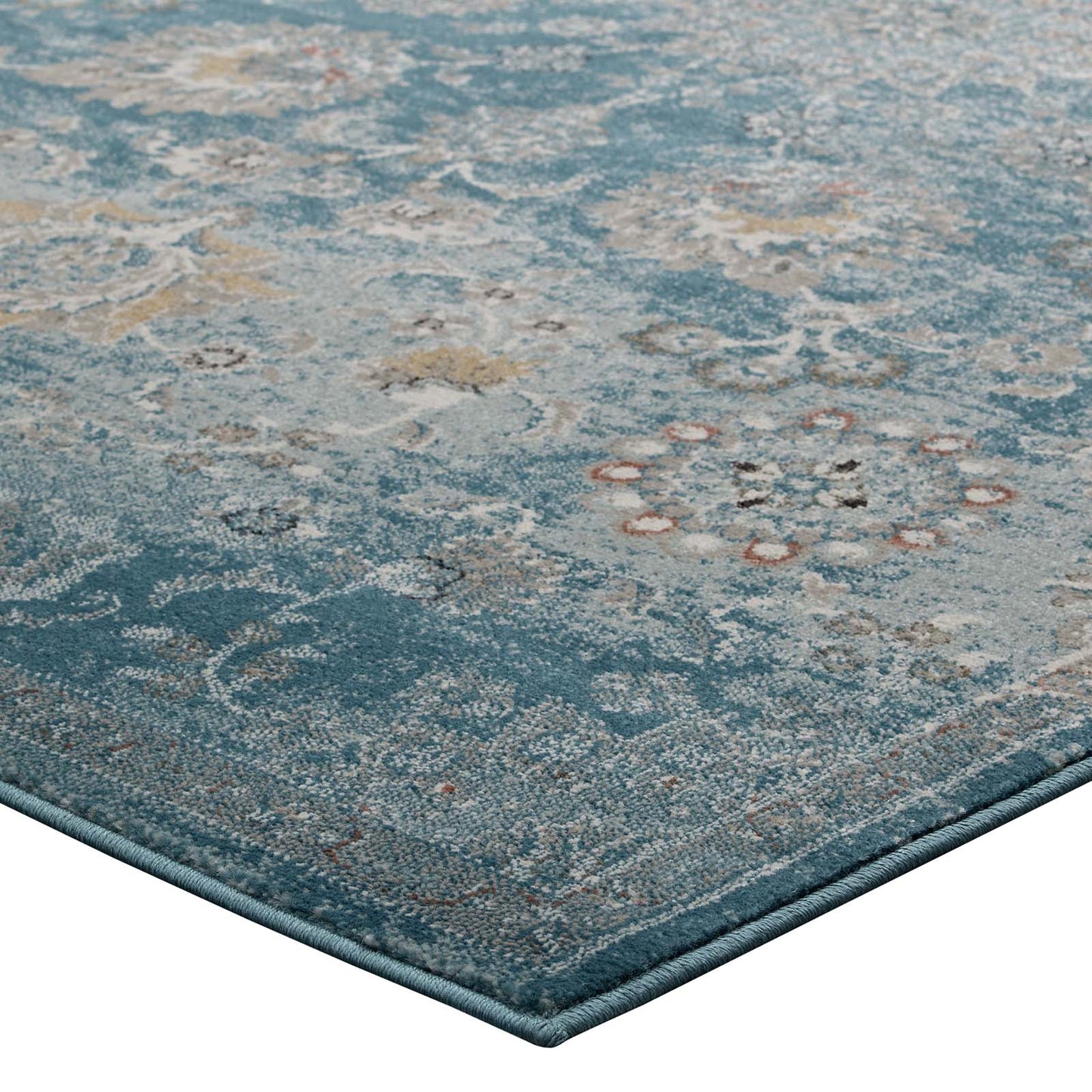 Cynara Distressed Floral Vintage Medallion 5x8 Area Rug by Modway