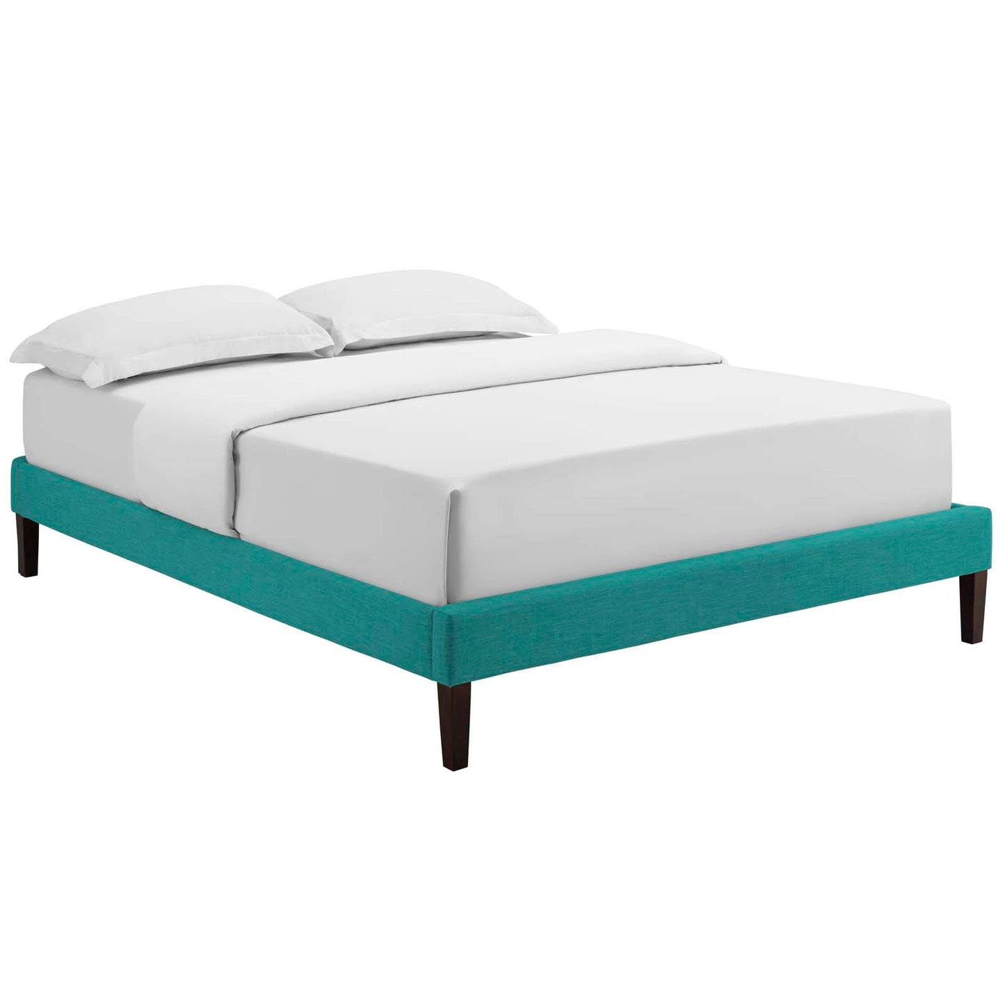 Tessie Fabric Full Bed Frame with Squared Tapered Legs by Modway