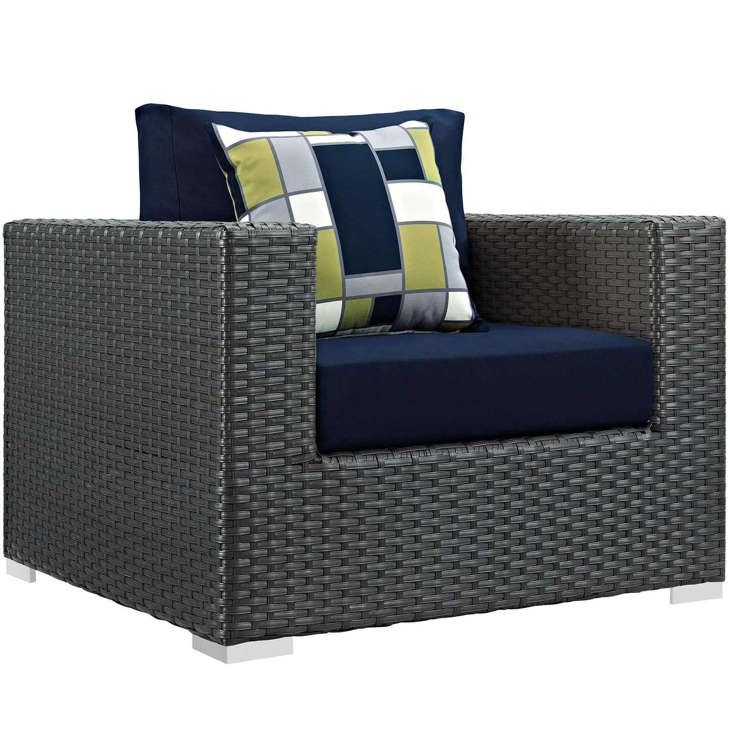 Sojourn 3 Piece Outdoor Patio Sunbrella¨ Sectional Set by Modway