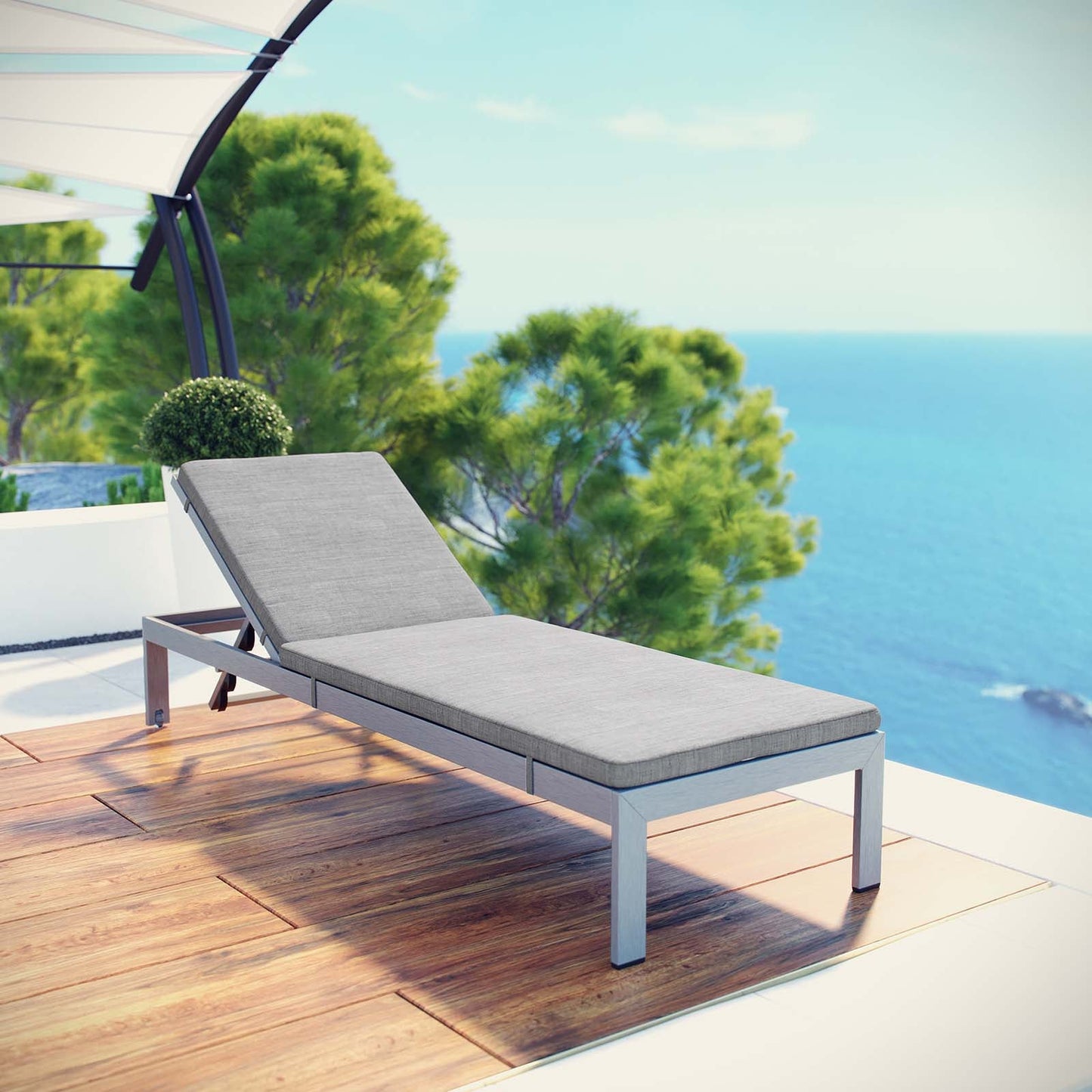 Shore Outdoor Patio Chaise with Cushions