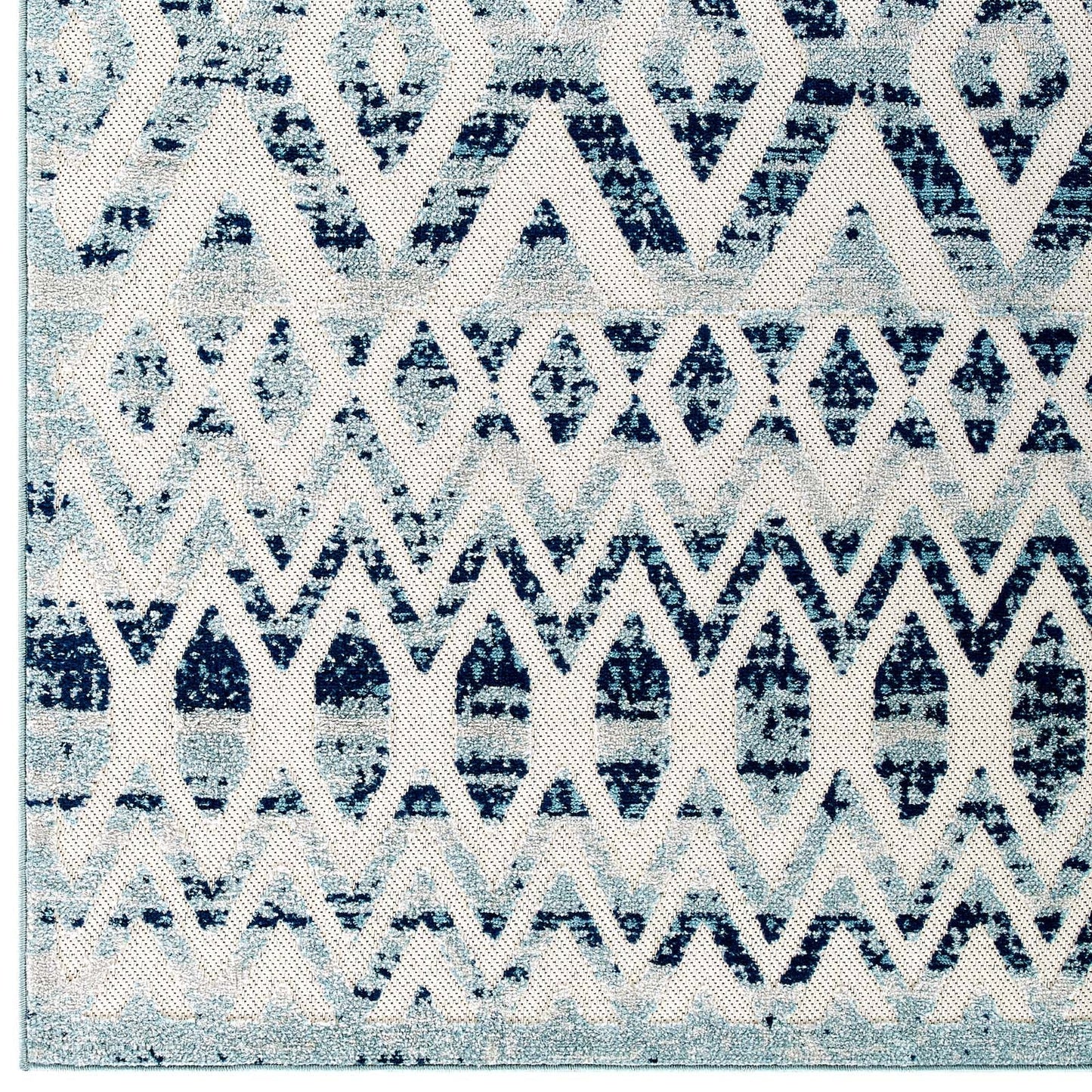 Reflect Tamako Diamond and Chevron Moroccan Trellis 5x8 Indoor / Outdoor Area Rug by Modway