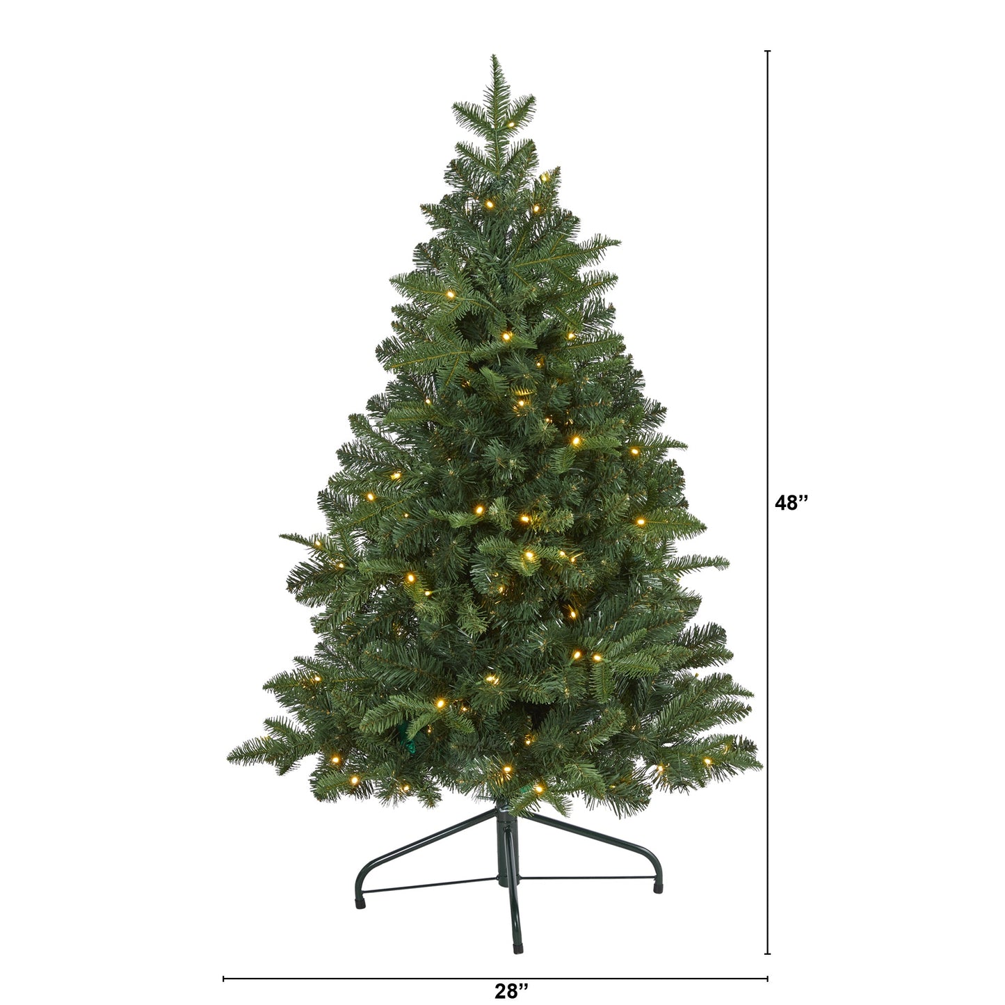 4' Grand Teton Spruce Flat Back Artificial Christmas Tree