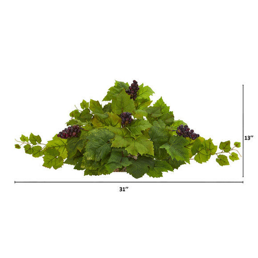 31" Grape Leaf Artificial Ledge Plant