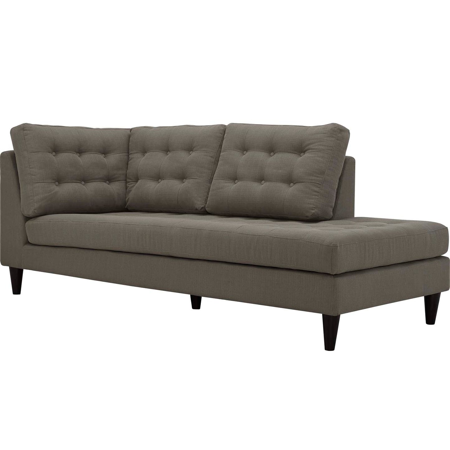Empress Upholstered Fabric Right Facing Bumper by Modway