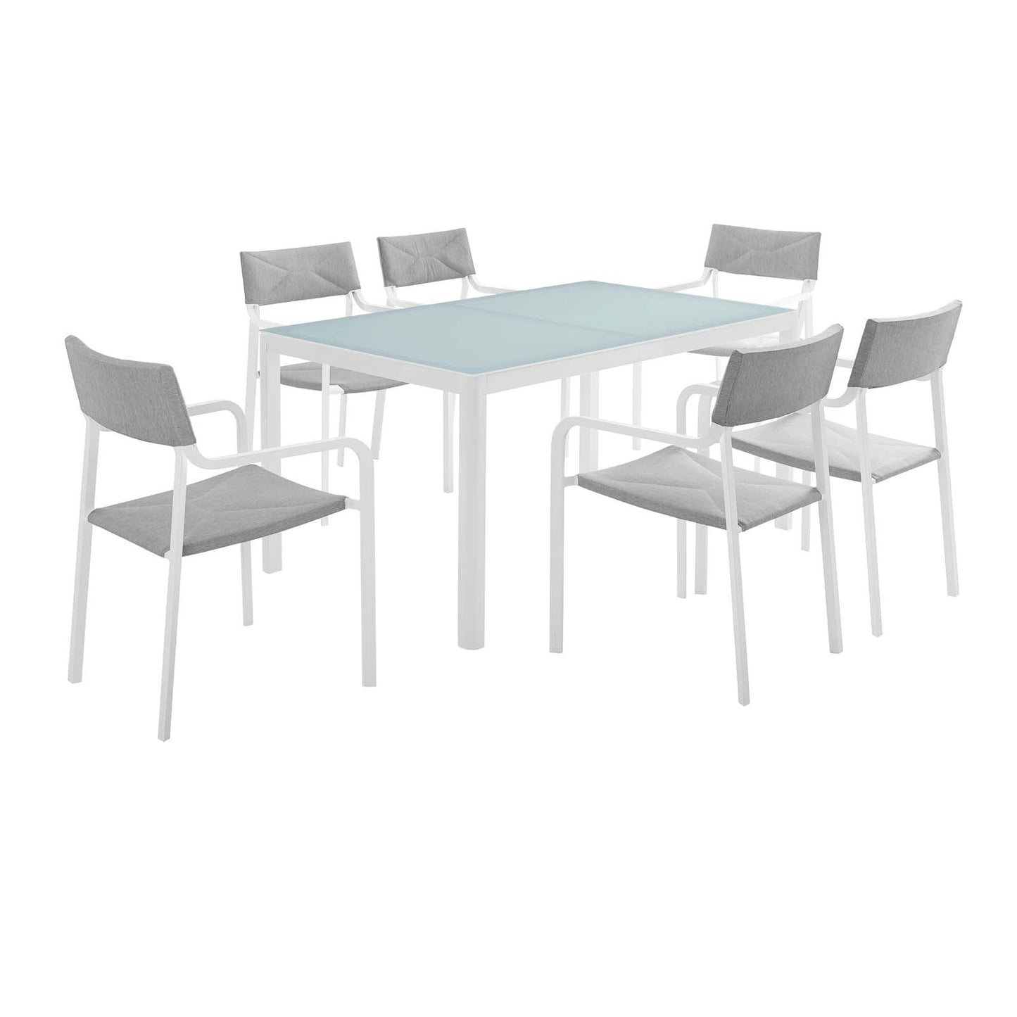 Raleigh 7 Piece Outdoor Patio Aluminum Dining Set by Modway