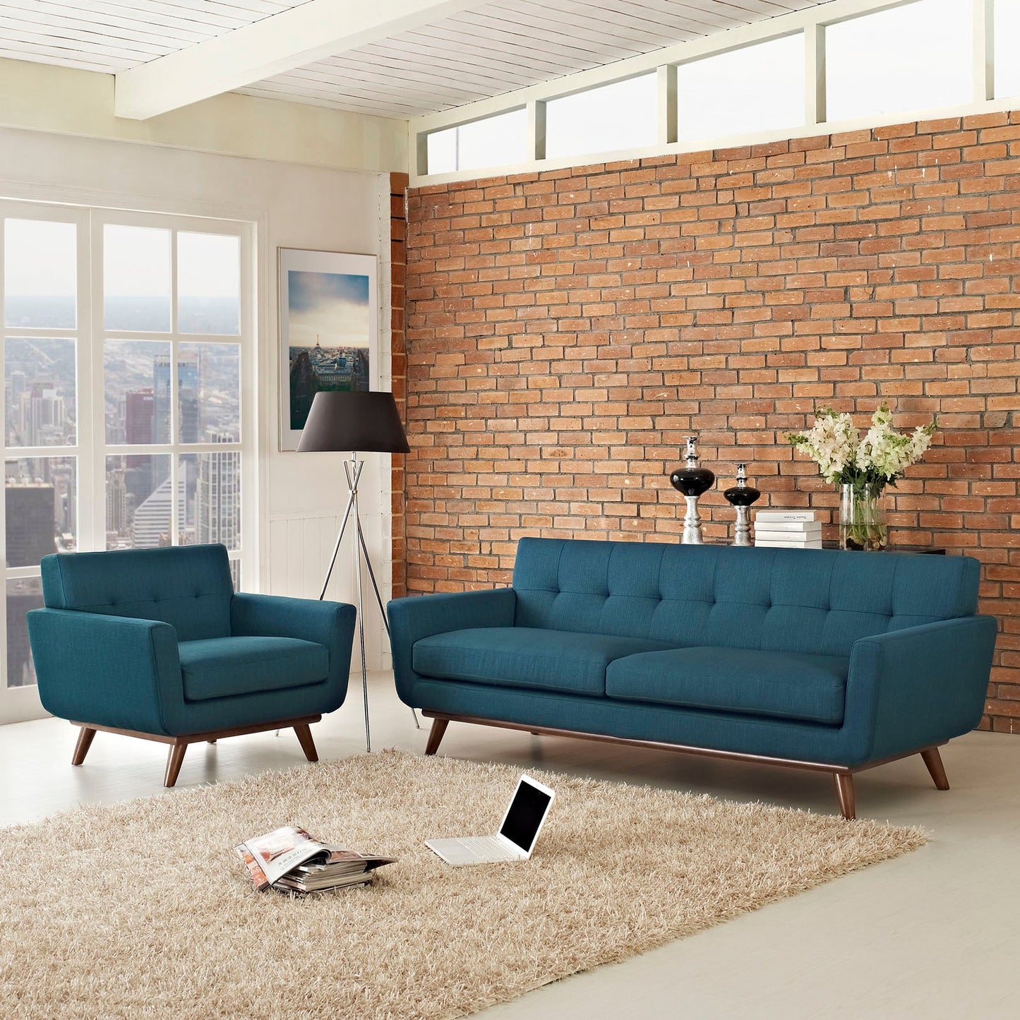 Engage Armchair and Sofa Set of 2 by Modway