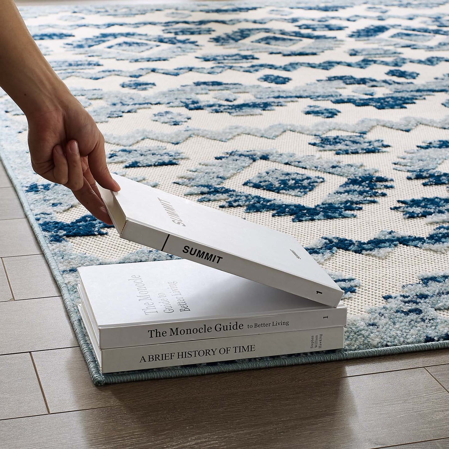 Reflect Takara Abstract Diamond Moroccan Trellis 5x8 Indoor and Outdoor Area Rug by Modway
