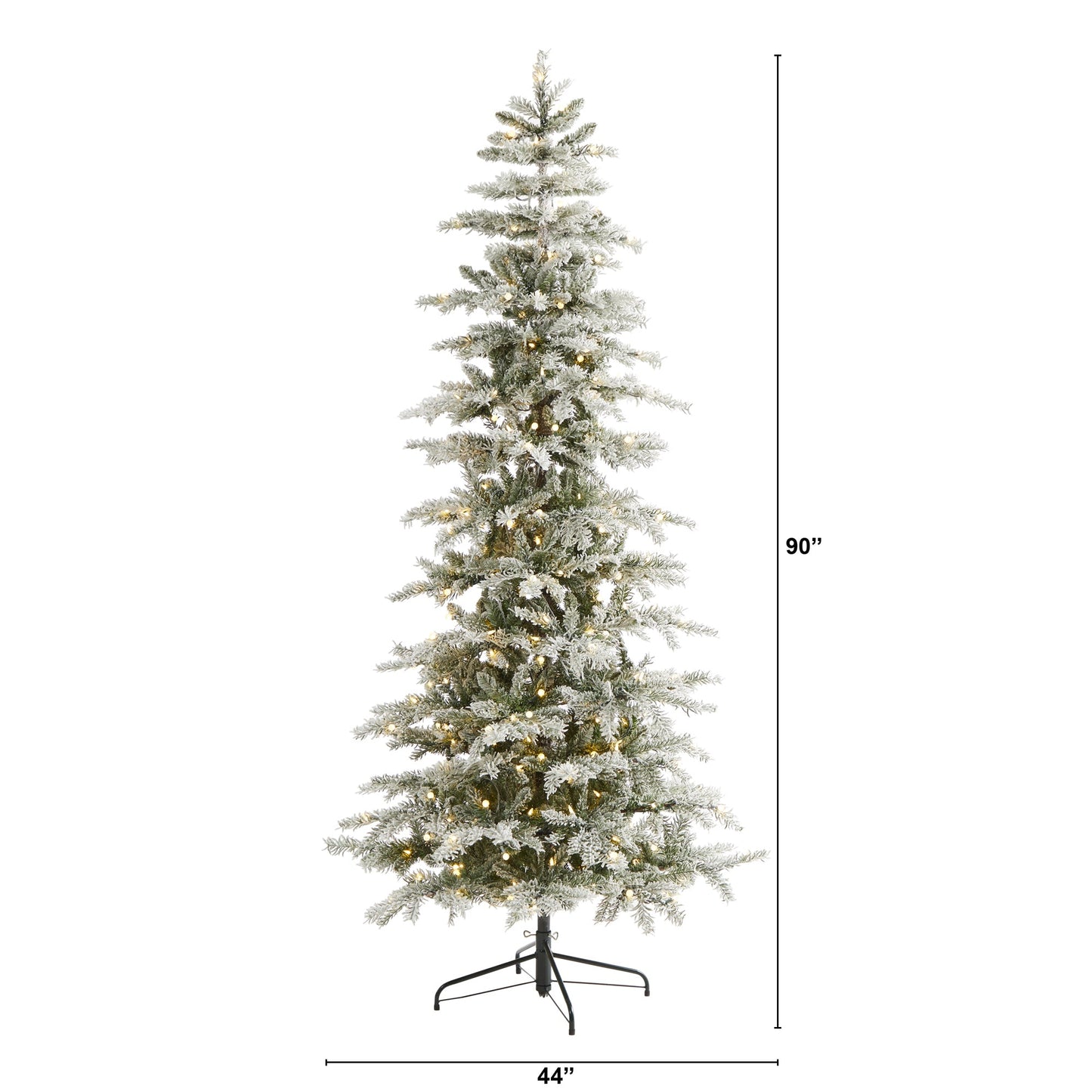 7.5' Slim Flocked Nova Scotia Spruce Artificial Christmas Tree