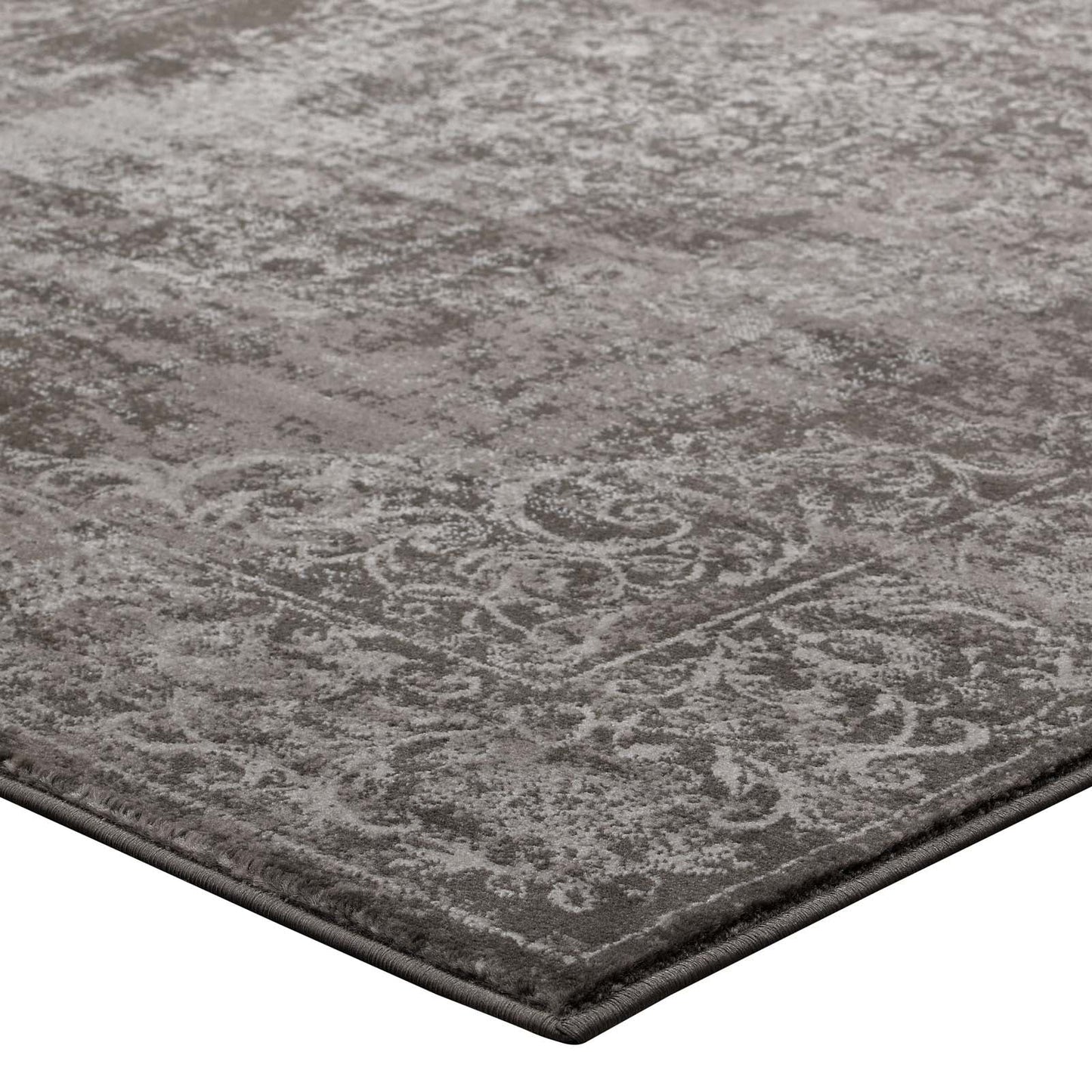 Gamela Rustic Vintage Ornate Floral Medallion 8x10 Area Rug by Modway