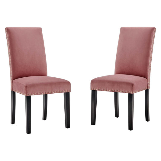 Parcel Performance Velvet Dining Side Chairs Set of 2 by Modway
