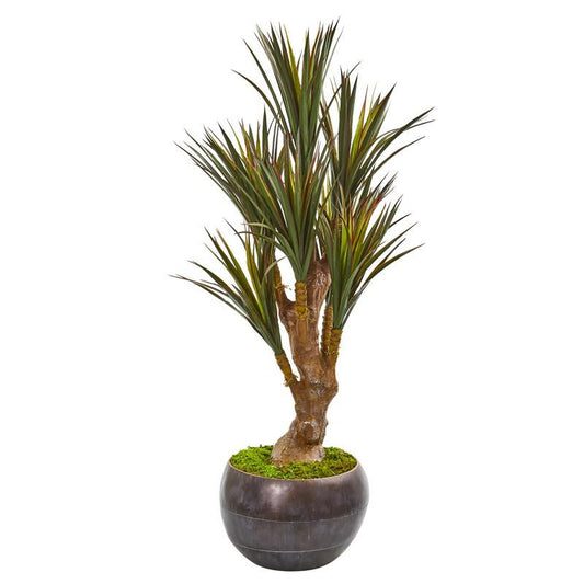 47" Yucca Artificial Tree In Decorative Planter Uv Resistant (Indoor/Outdoor)