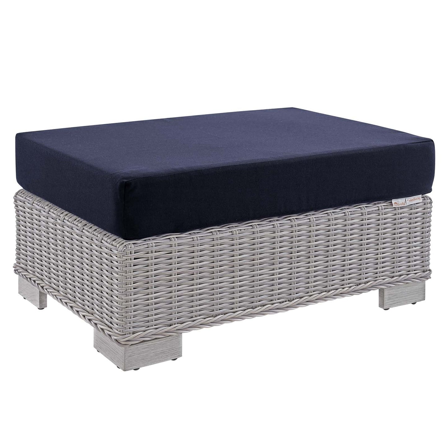 Conway Sunbrella¨ Outdoor Patio Wicker Rattan Ottoman by Modway
