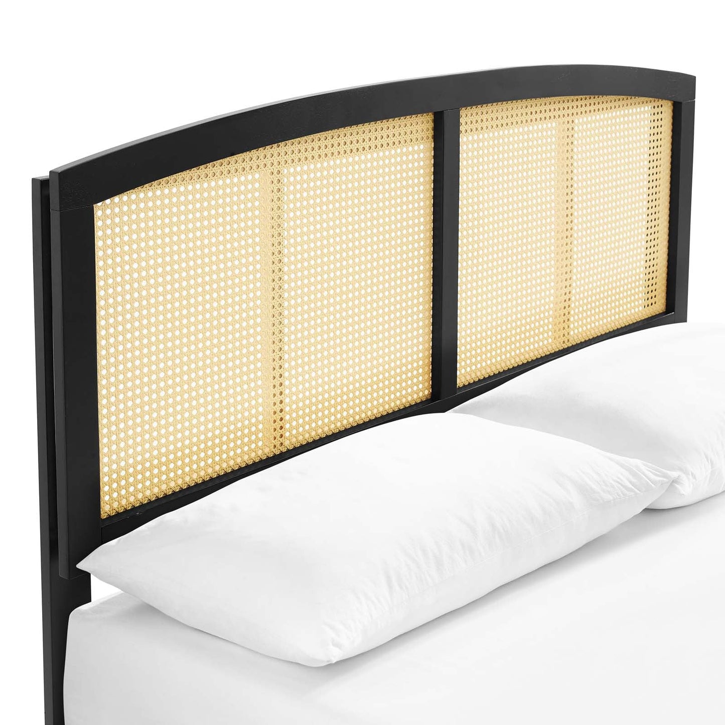 Sierra Cane and Wood King Platform Bed With Splayed Legs by Modway