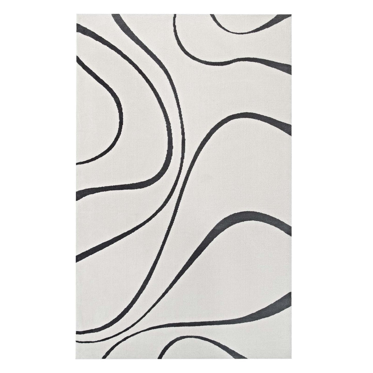 Therese Abstract Swirl 5x8 Area Rug by Modway