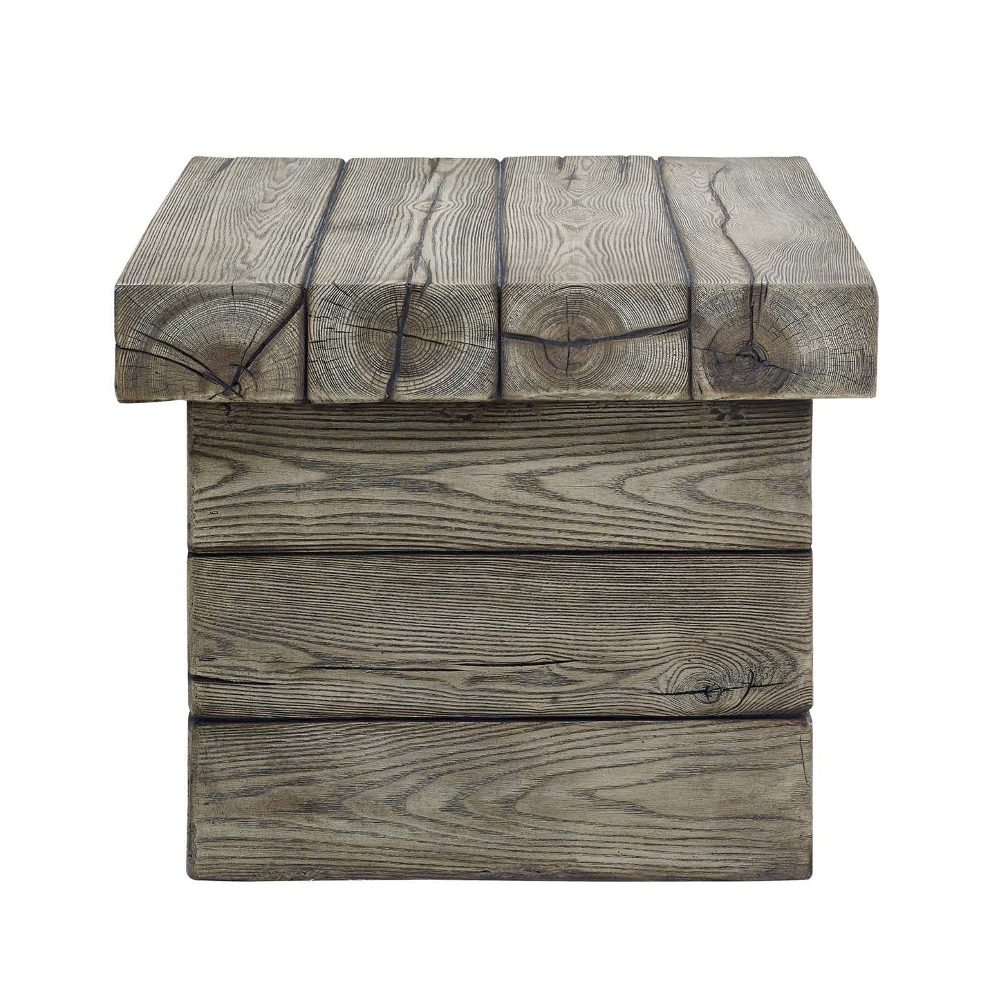 Manteo Rustic Coastal Outdoor Patio Side Table by Modway
