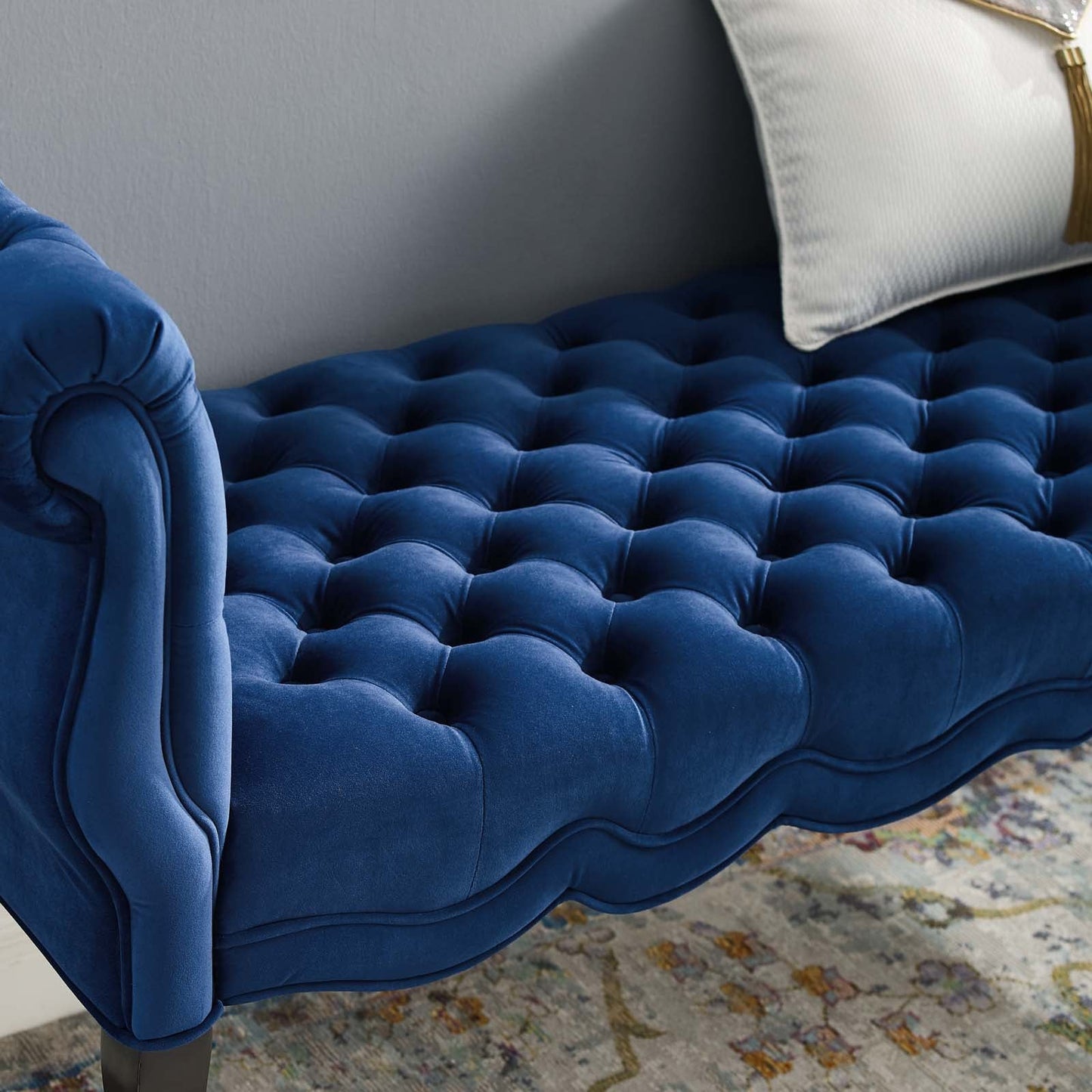 Adelia Chesterfield Style Button Tufted Performance Velvet Bench by Modway