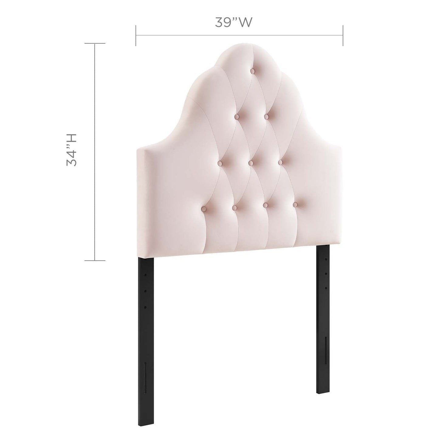 Sovereign Diamond Tufted Performance Velvet Twin Headboard by Modway