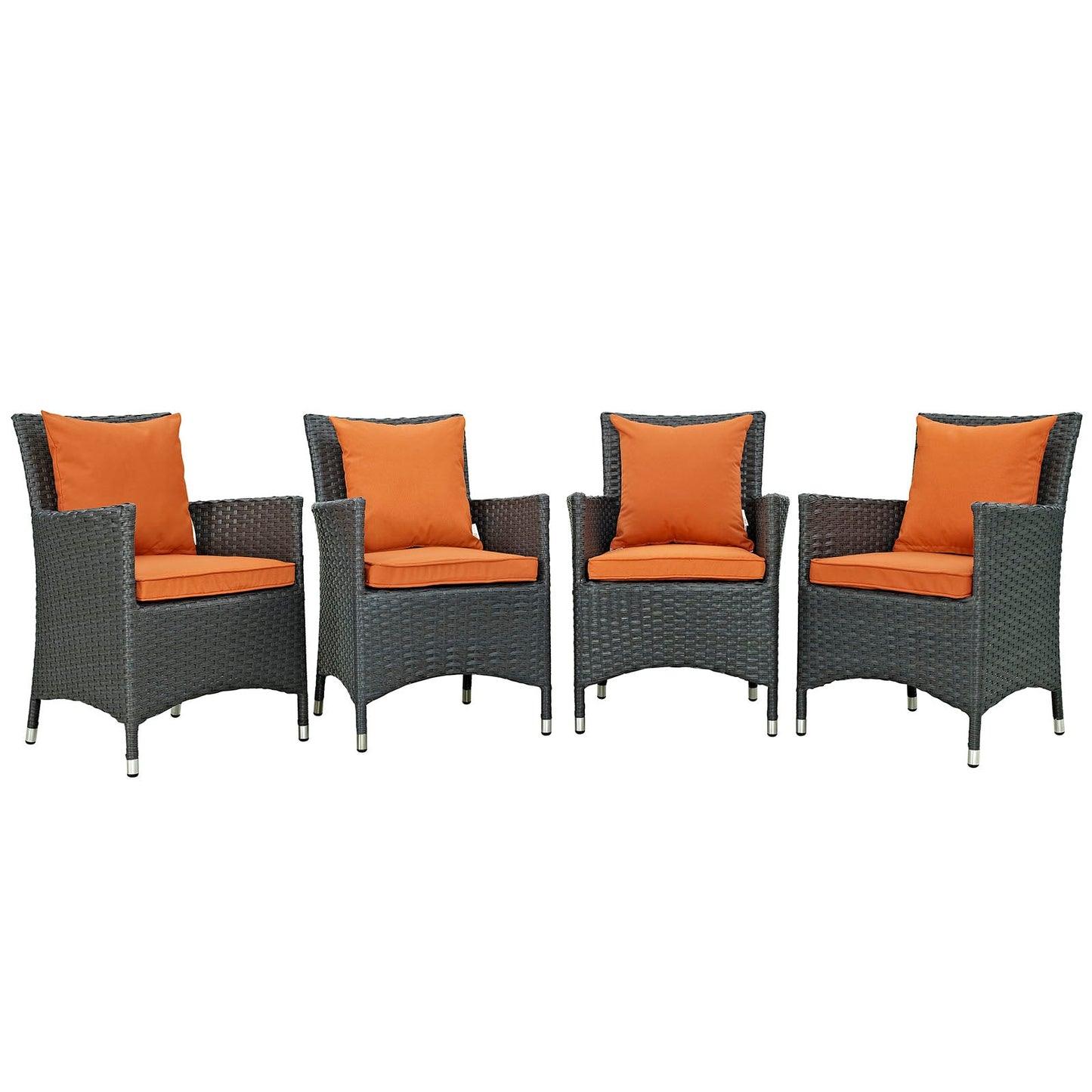 Sojourn 4 Piece Outdoor Patio Sunbrella¨ Dining Set by Modway