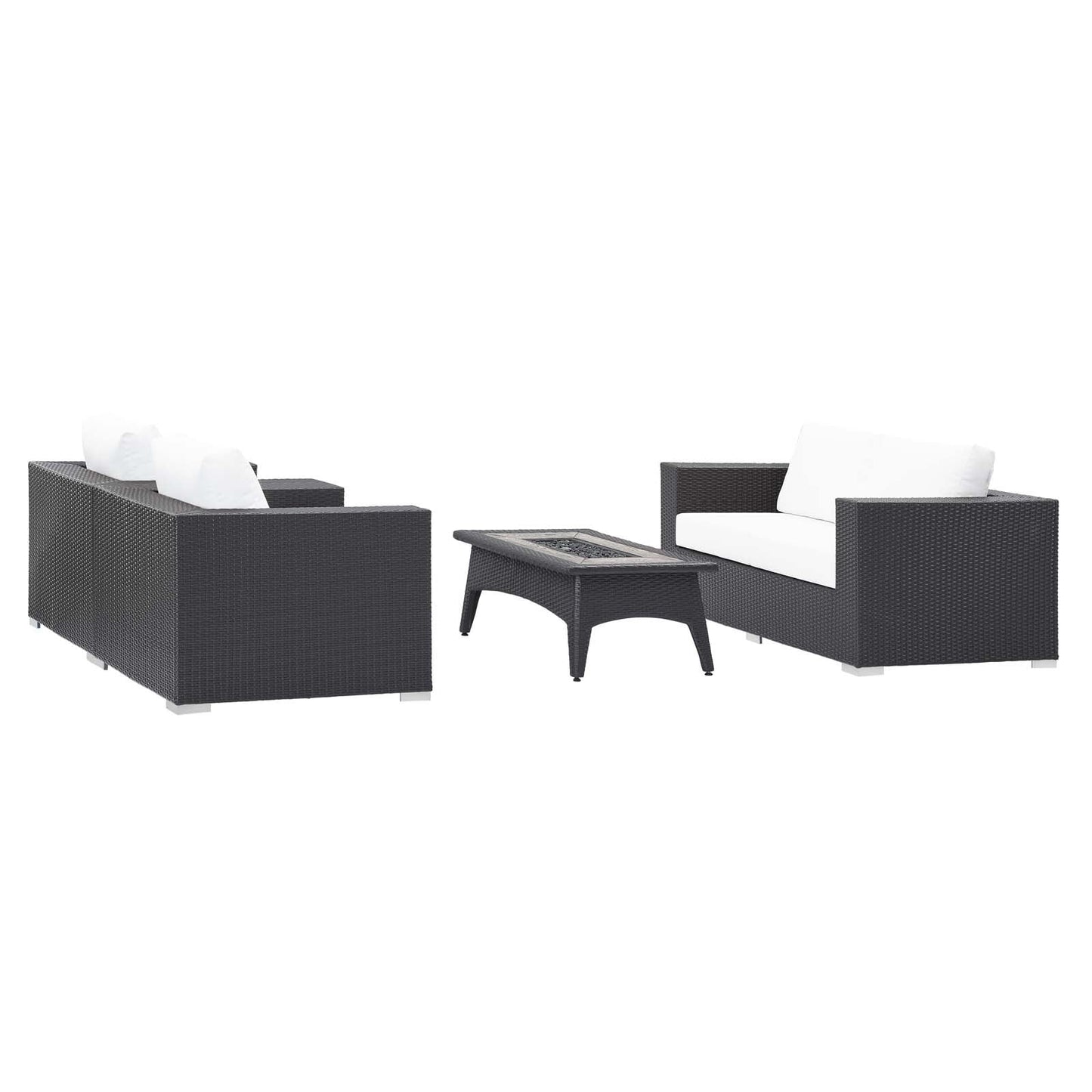 Convene 4 Piece Set Outdoor Patio with Fire Pit by Modway