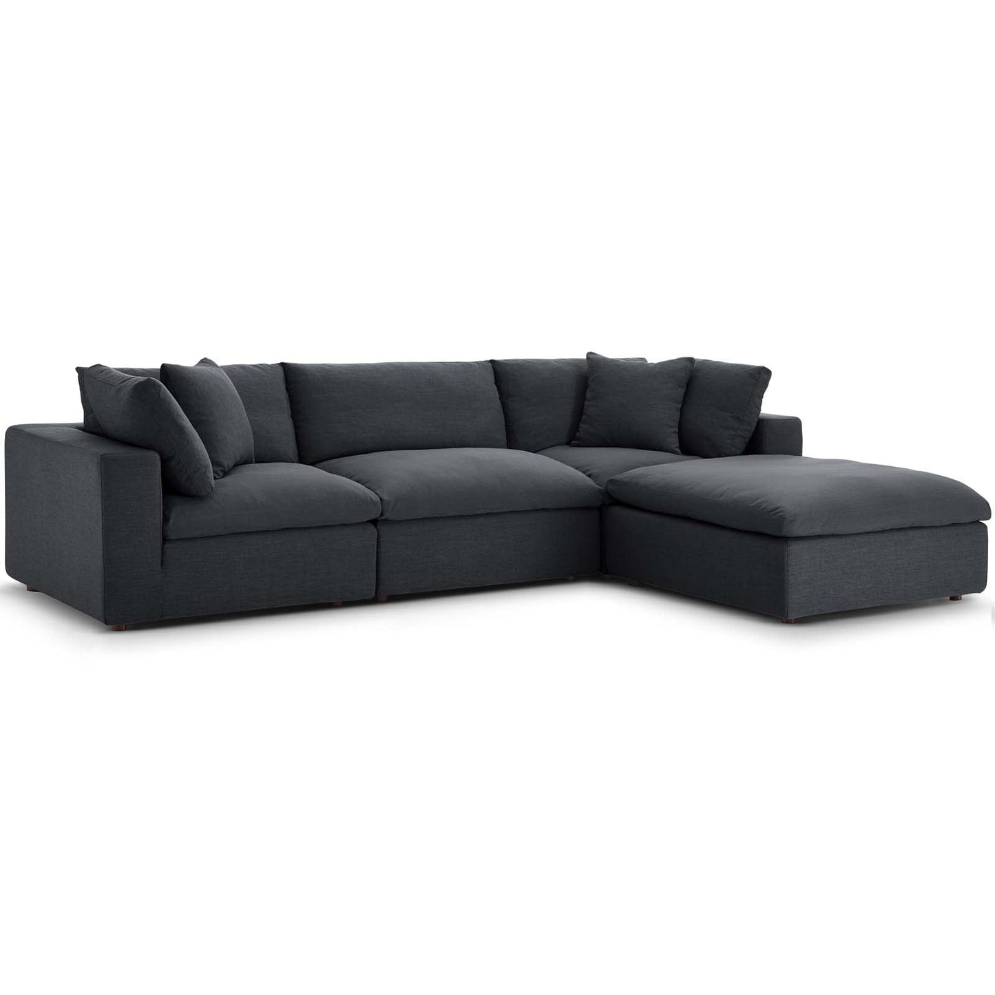 Commix 4 Piece Down Filled Overstuffed Sectional Sofa Set by Modway