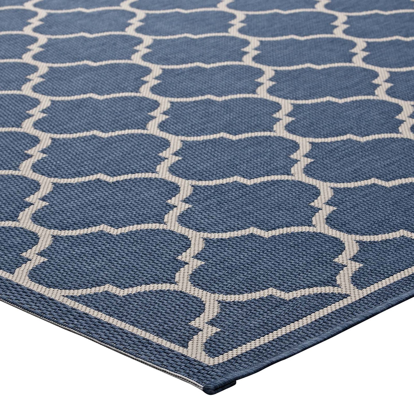 Avena Moroccan Quatrefoil Trellis Indoor and Outdoor 5x8 Area Rug by Modway