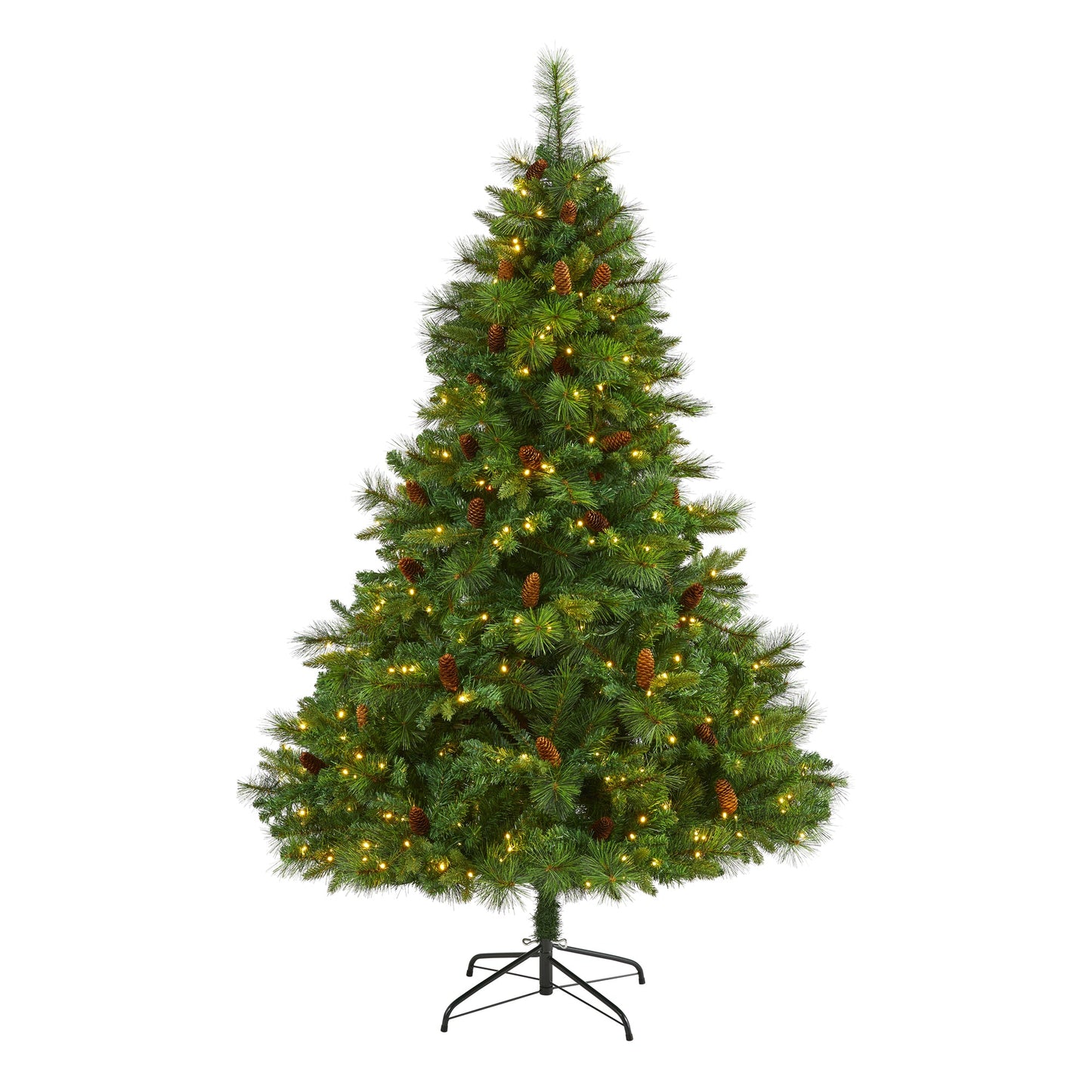 6' West Virginia Full Bodied Mixed Pine Artificial Christmas Tree w/ 300 LED