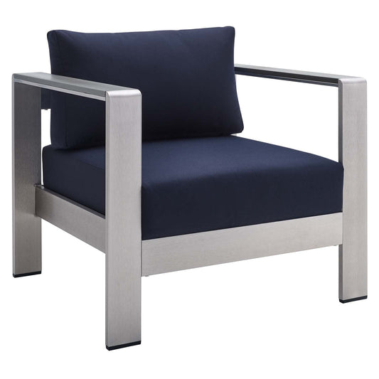 Shore 4 Piece Sunbrella¨ Fabric Outdoor Patio Aluminum Set by Modway