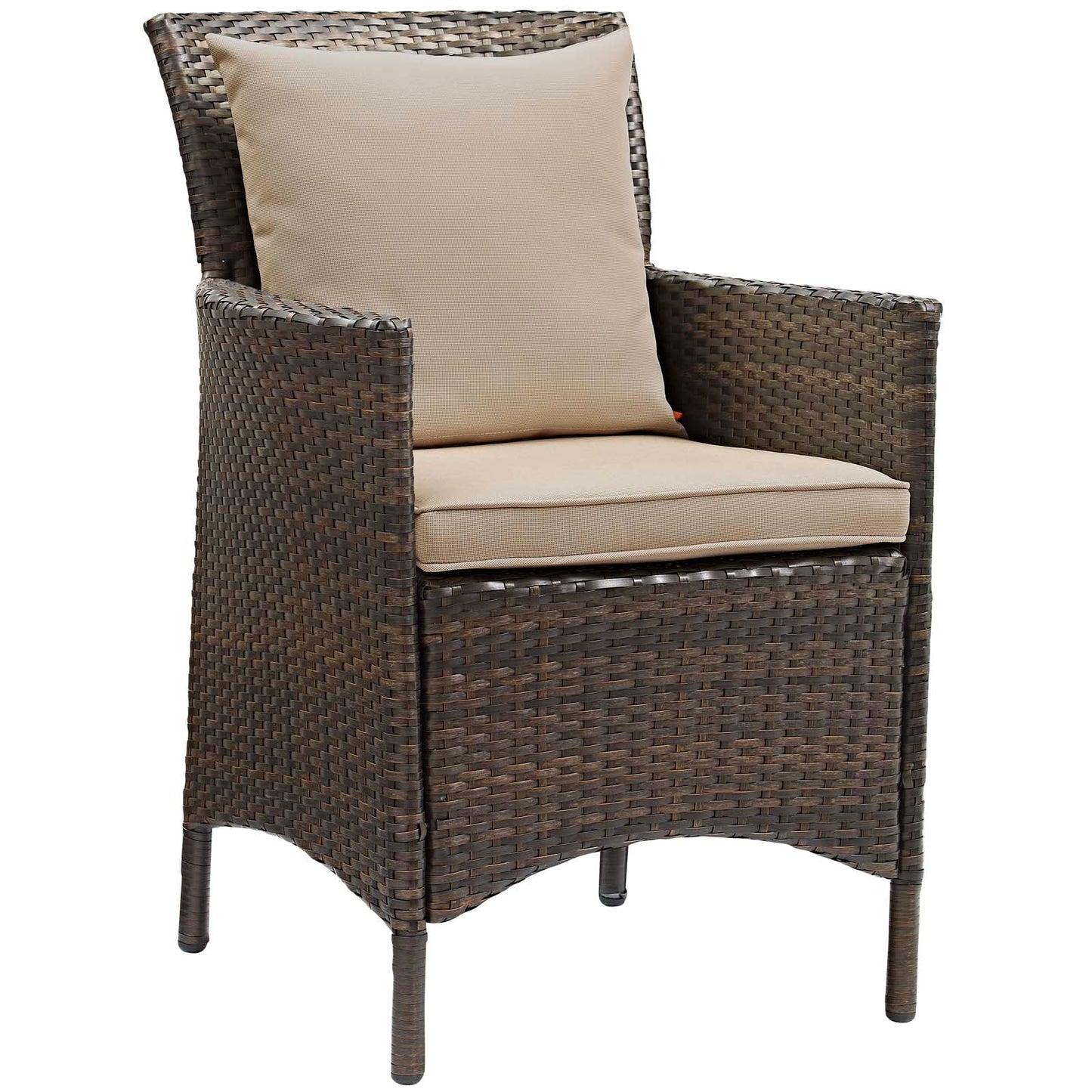 Conduit Outdoor Patio Wicker Rattan Dining Armchai