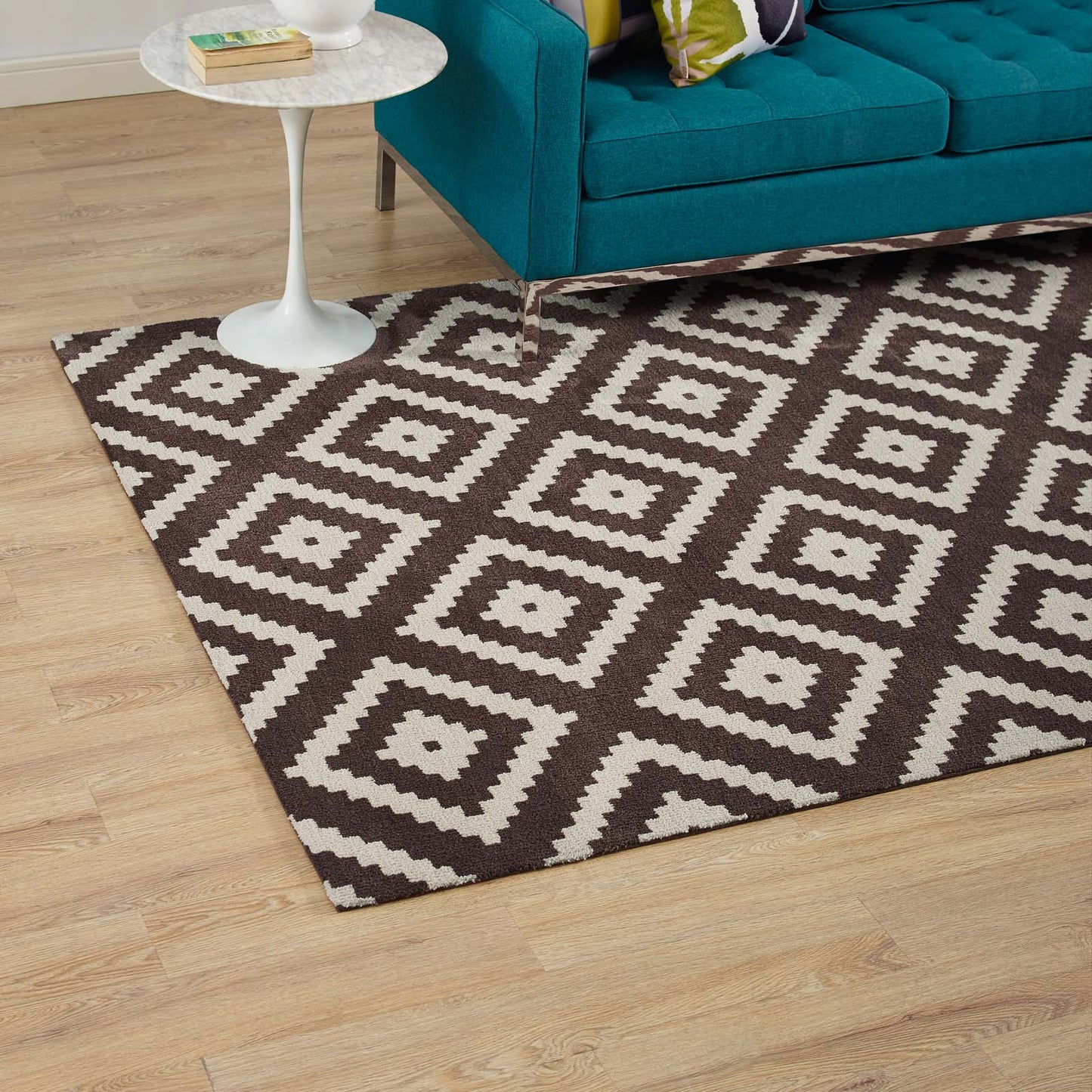Alika Abstract Diamond Trellis 8x10 Area Rug by Modway