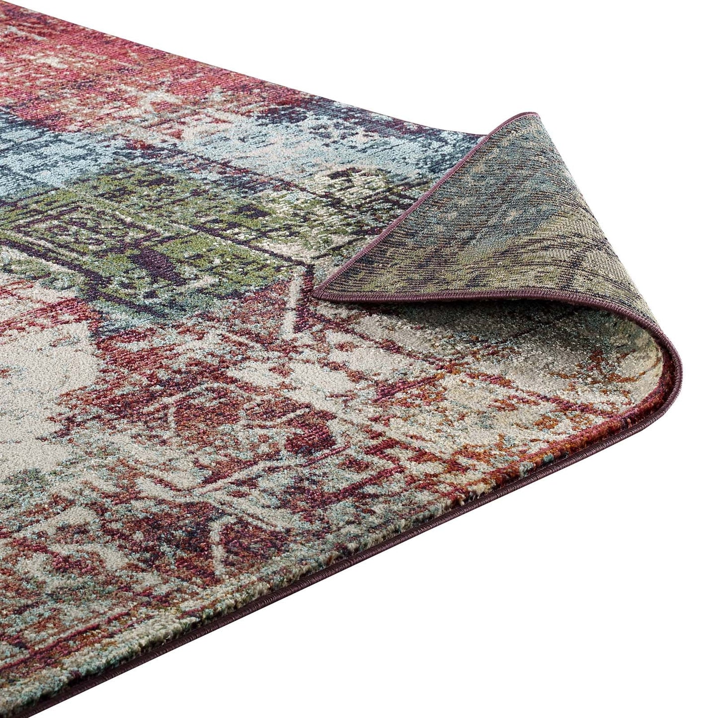 Tribute Elowen Contemporary Modern Vintage Mosaic 5x8 Area Rug by Modway