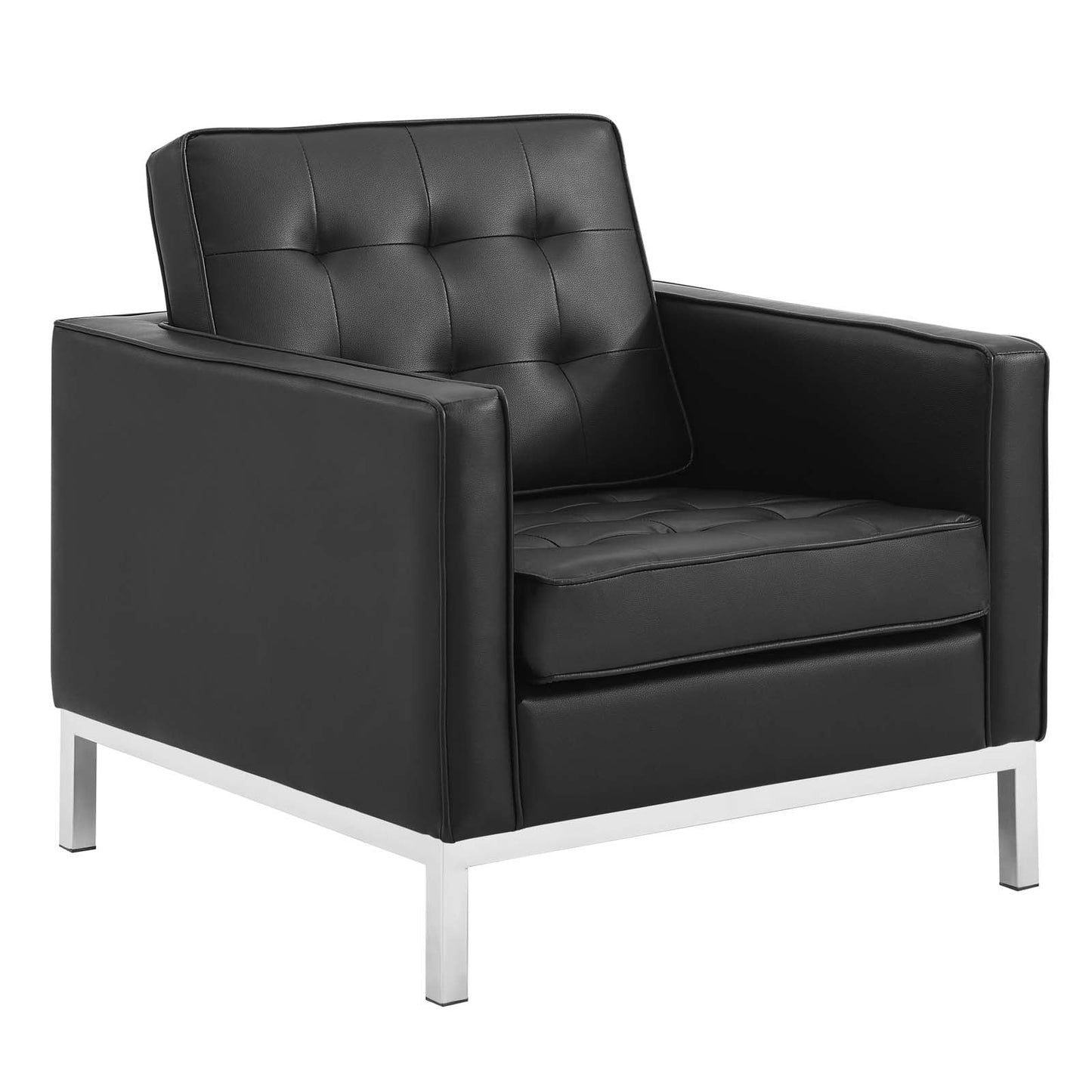 Loft 3-Piece Tufted Vegan Leather Furniture Set by Modway