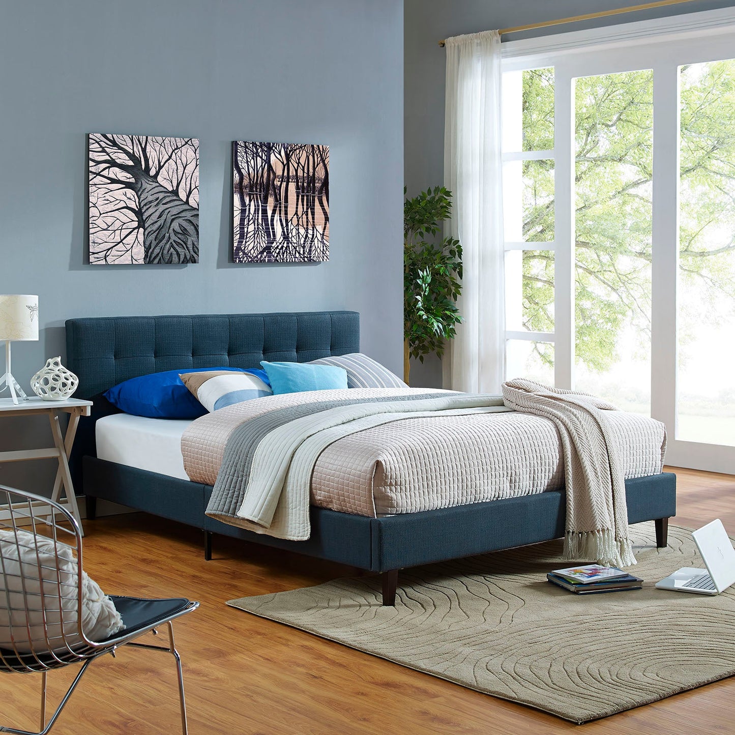 Linnea Fabric Queen Bed by Modway