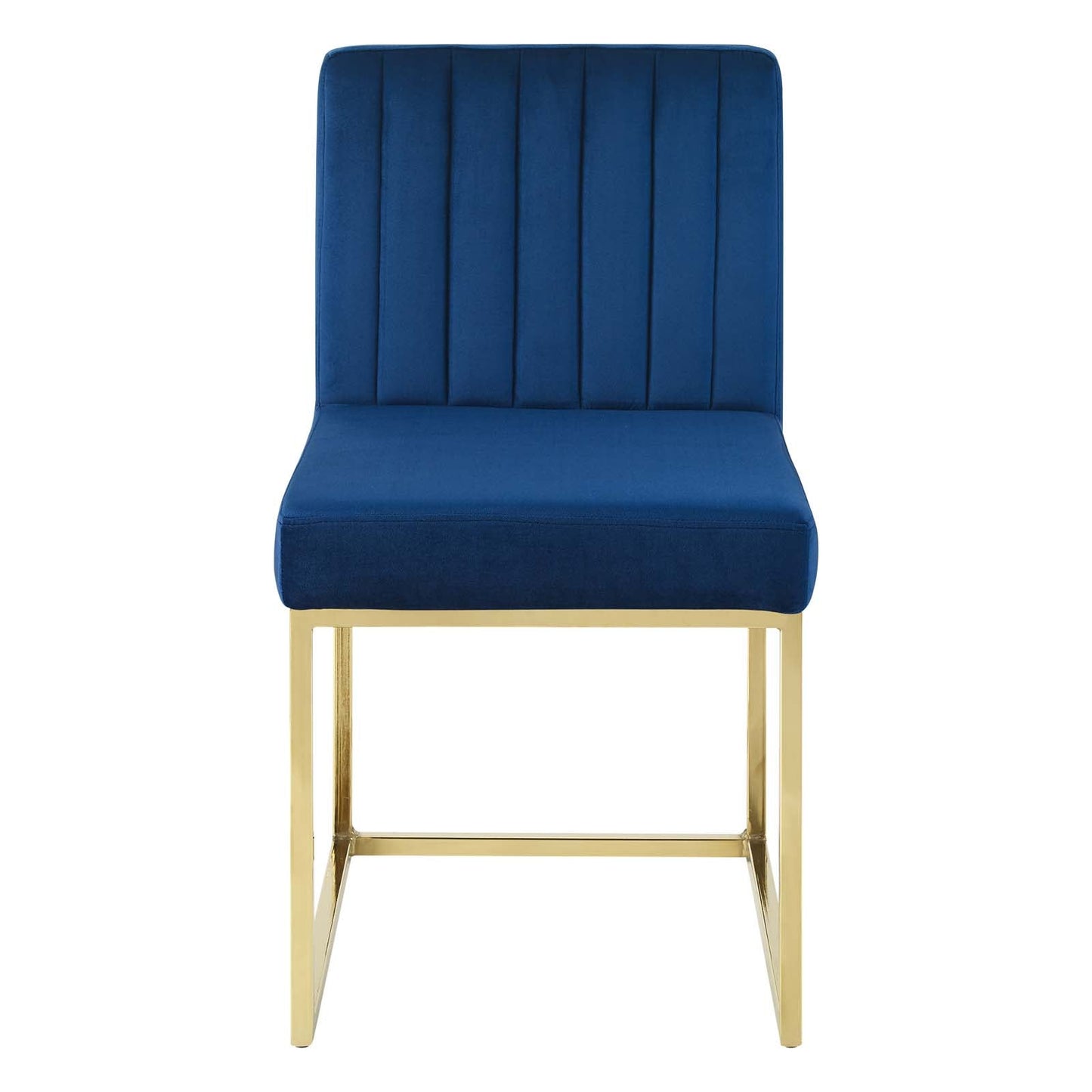 Carriage Channel Tufted Sled Base Performance Velvet Dining Chair by Modway