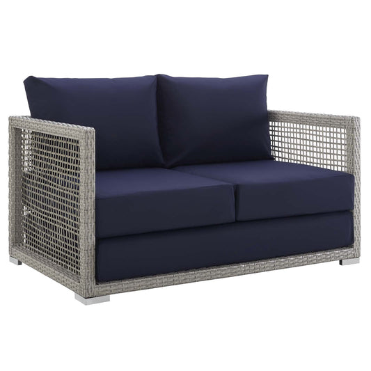 Aura Outdoor Patio Wicker Rattan Loveseat by Modway