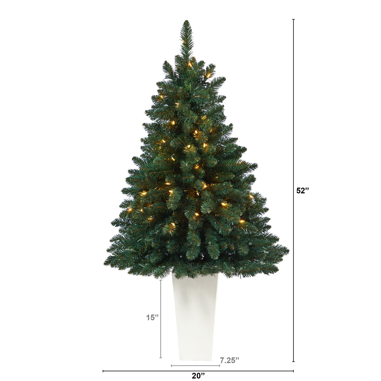 52' Northern Rocky Spruce Artificial Christmas Tree w/ 100 Clear Lights