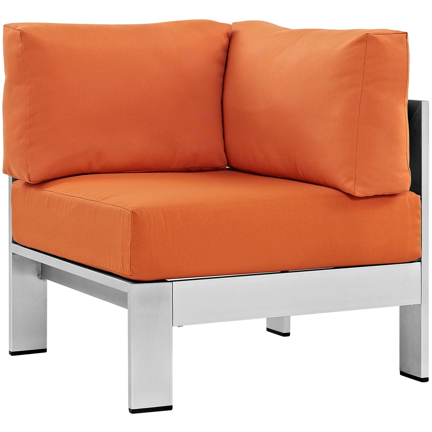 Shore 4 Piece Outdoor Patio Aluminum Sectional Sofa Set by Modway